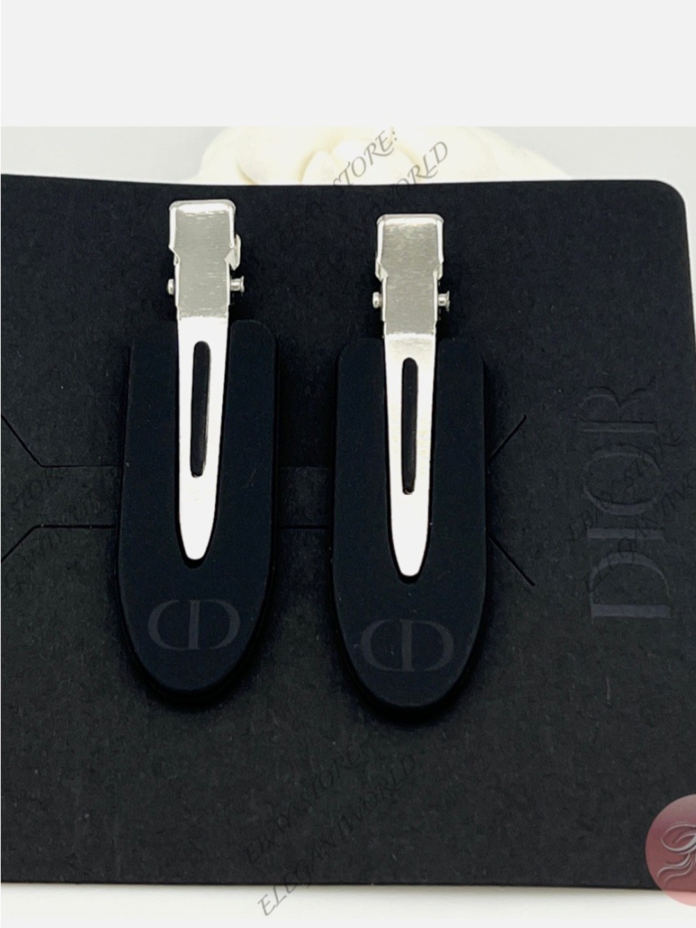 Dior Black Hair Clips